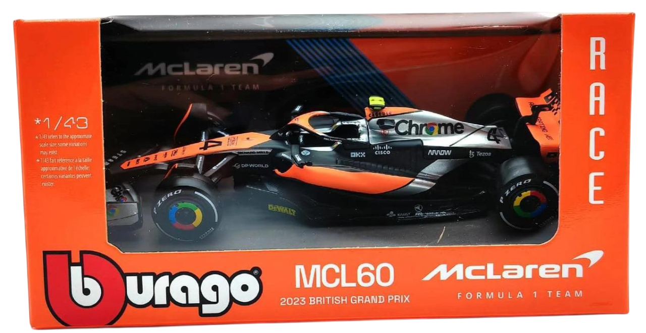 Bburago  1:43 2024 F1 Mclaren MCL60 #4 or MCL38