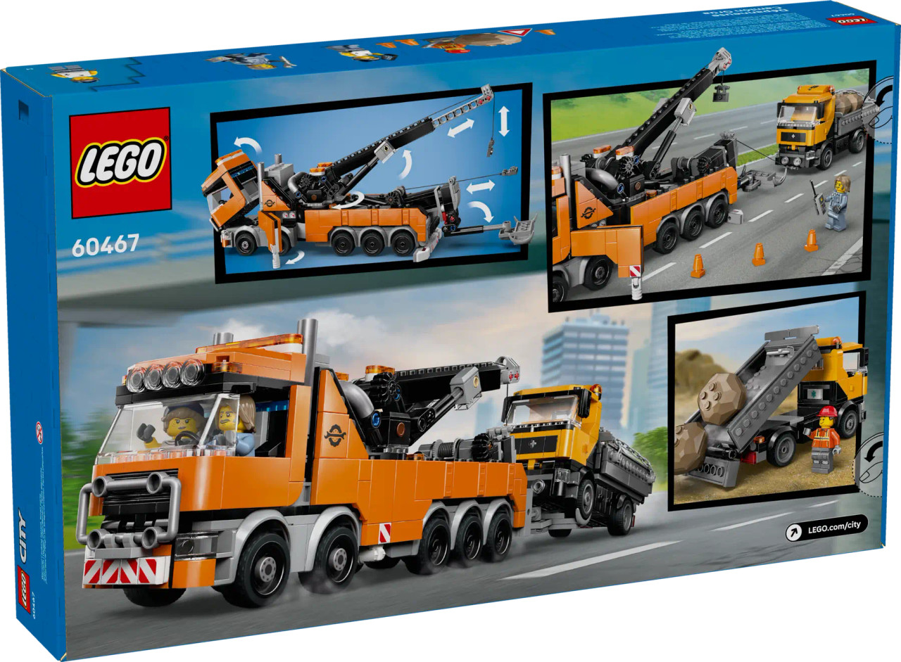 LEGO City Heavy-Duty Recovery Tow Truck with Crane 60467