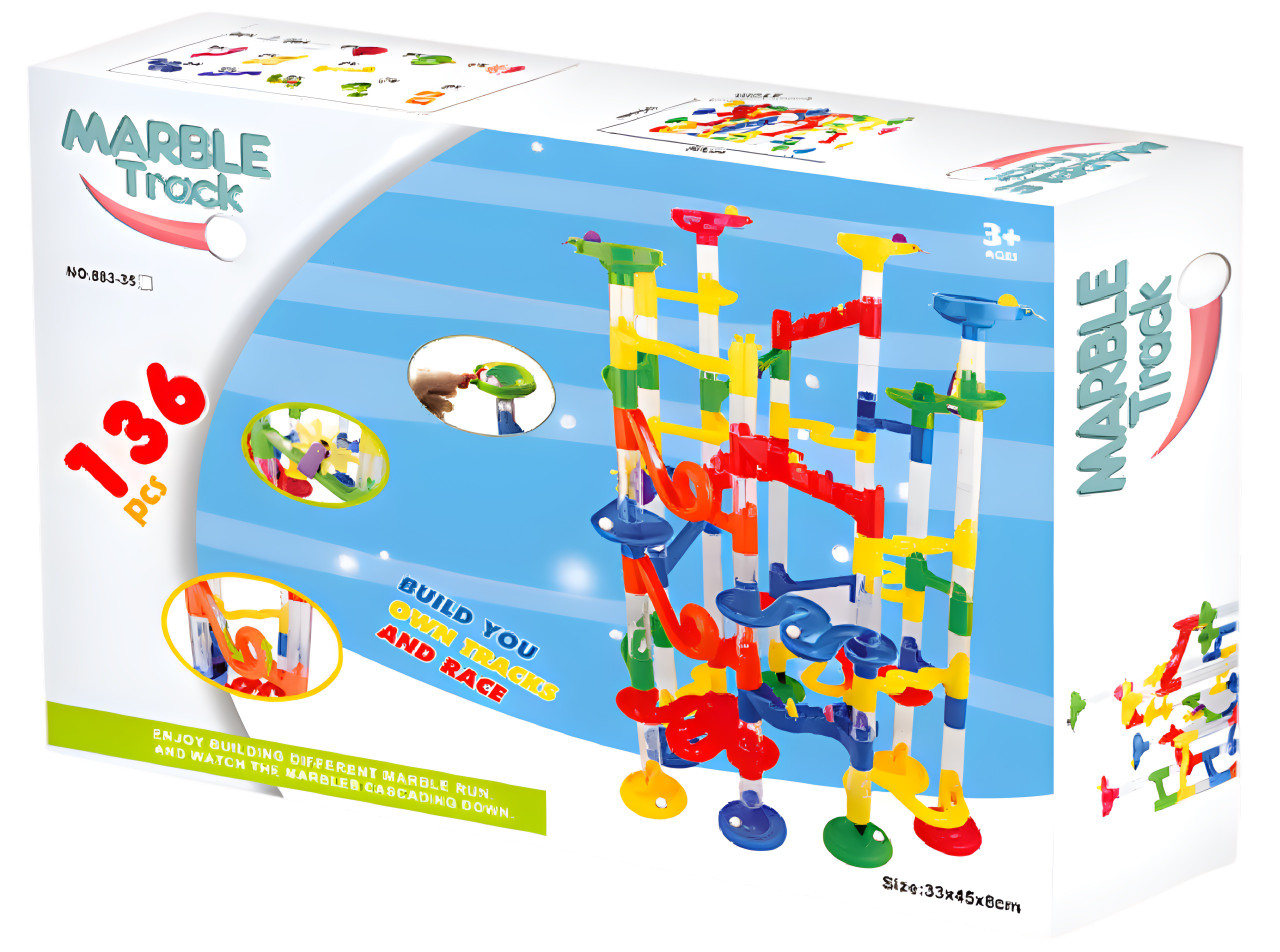 Whizz Kid Games Marble Track Playing Set 136pcs Whizz Kid Games Marble Track Playing Set 136pcs