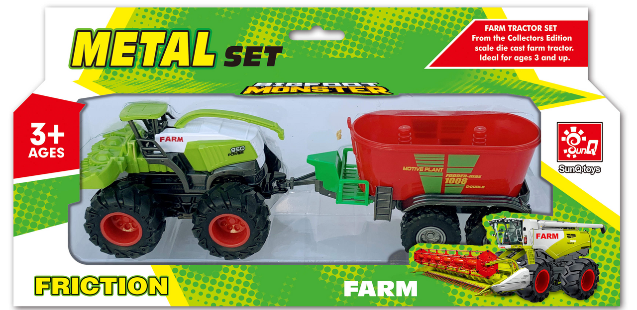 Dinoblast Diecast Farm Vehicle with Trailer Blister  Dinoblast Diecast Farm Vehicle with Trailer Blister