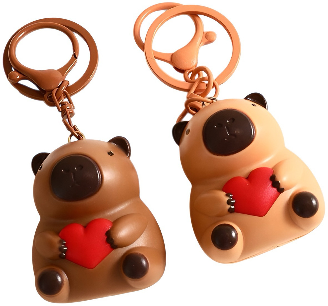Popsey Capybara Heart Keyring