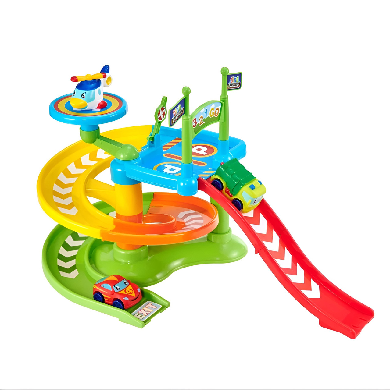 Tiny Teamsterz - Raceway with 3 Cars Tiny Teamsterz - Raceway with 3 Cars