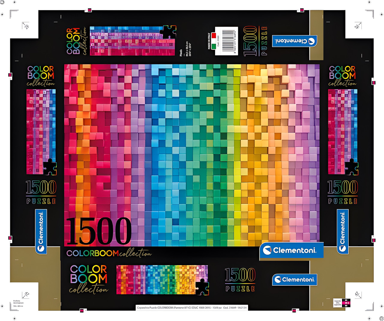 Clementoni - Colourboom Pixels Puzzle 1500PC Clementoni - Colourboom Pixels Puzzle 1500PC