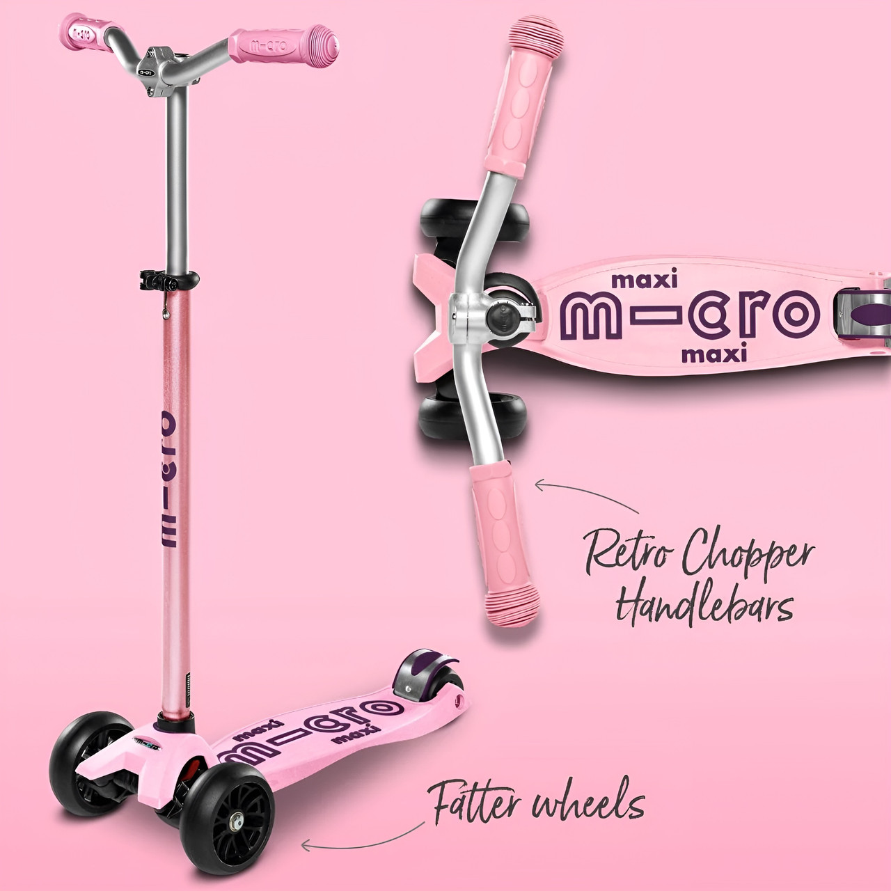 Maxi Micro Deluxe Pro Kids Scooter - Rose Pink