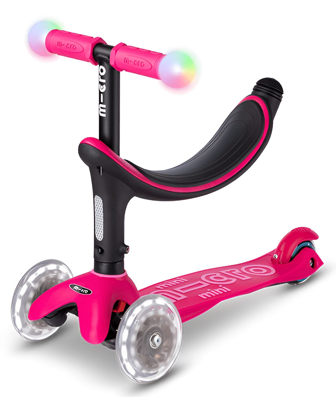 Micro Mini2Grow Deluxe Magic LED Scooter - Pink Micro Mini2Grow Deluxe Magic LED Scooter - Pink