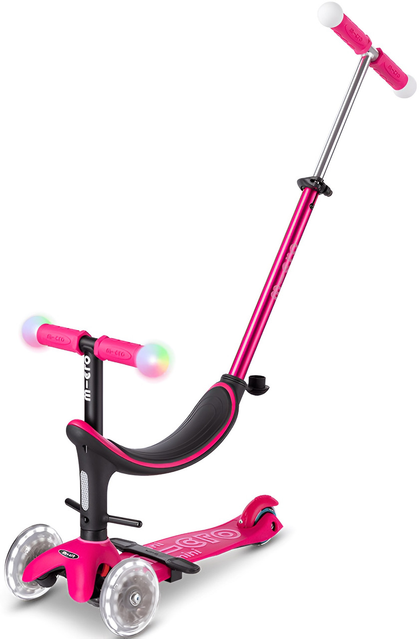 Micro Mini2Grow Deluxe Magic LED Scooter - Pink Micro Mini2Grow Deluxe Magic LED Scooter - Pink