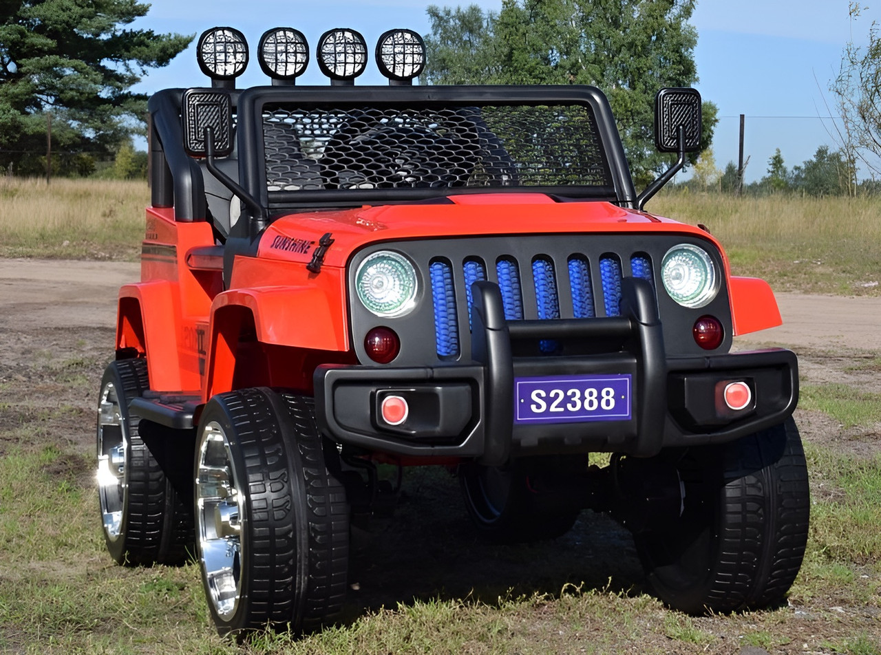 Red Off-Road Electric Ride-On Jeep Red Off-Road Electric Ride-On Jeep