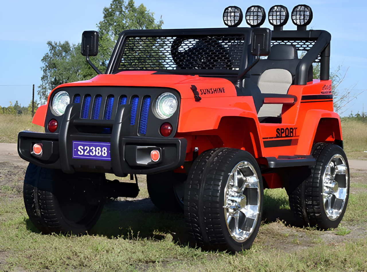 Red Off-Road Electric Ride-On Jeep Red Off-Road Electric Ride-On Jeep