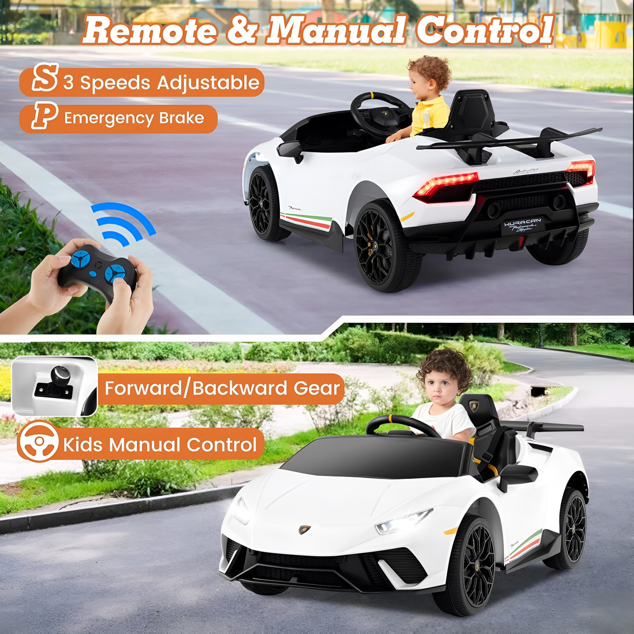 Lamborghini Huracan 12V - White Lamborghini Huracan 12V - White