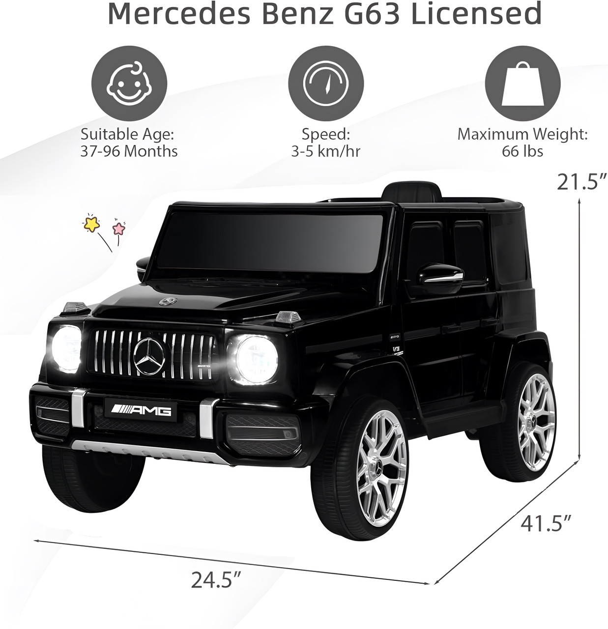 Black Mercedes Benz G63 12V Black Mercedes Benz G63 12V