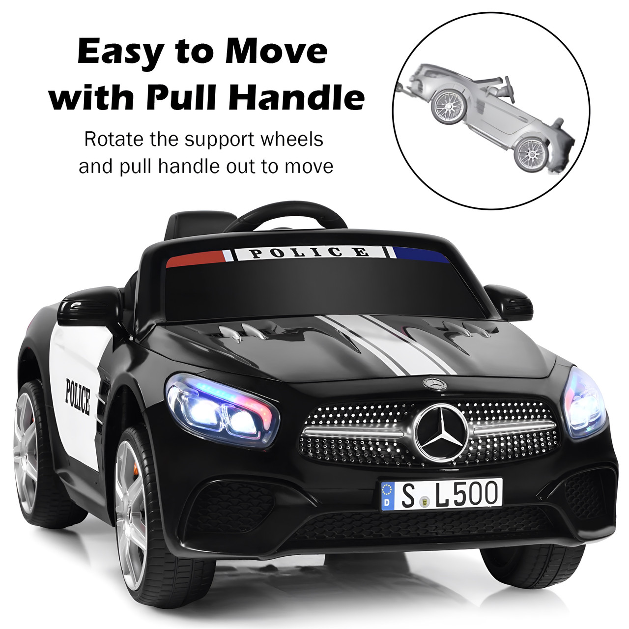 Mercedes-Benz SL500 12V Kids Ride On Police Car