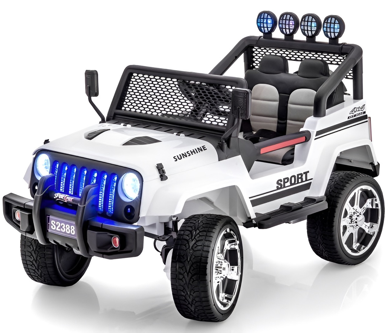 White Off-Road Electric Ride-On Jeep White Off-Road Electric Ride-On Jeep