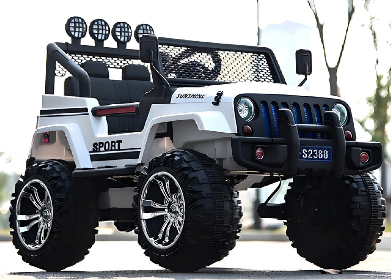 White Off-Road Electric Ride-On Jeep White Off-Road Electric Ride-On Jeep