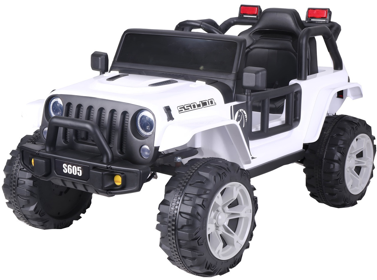 Kids 4X4 Style Electric Ride On Car - White Kids 4X4 Style Electric Ride On Car - White