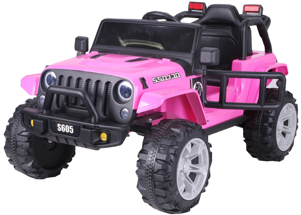 Kids 4X4 Style Electric Ride On Car - Pink