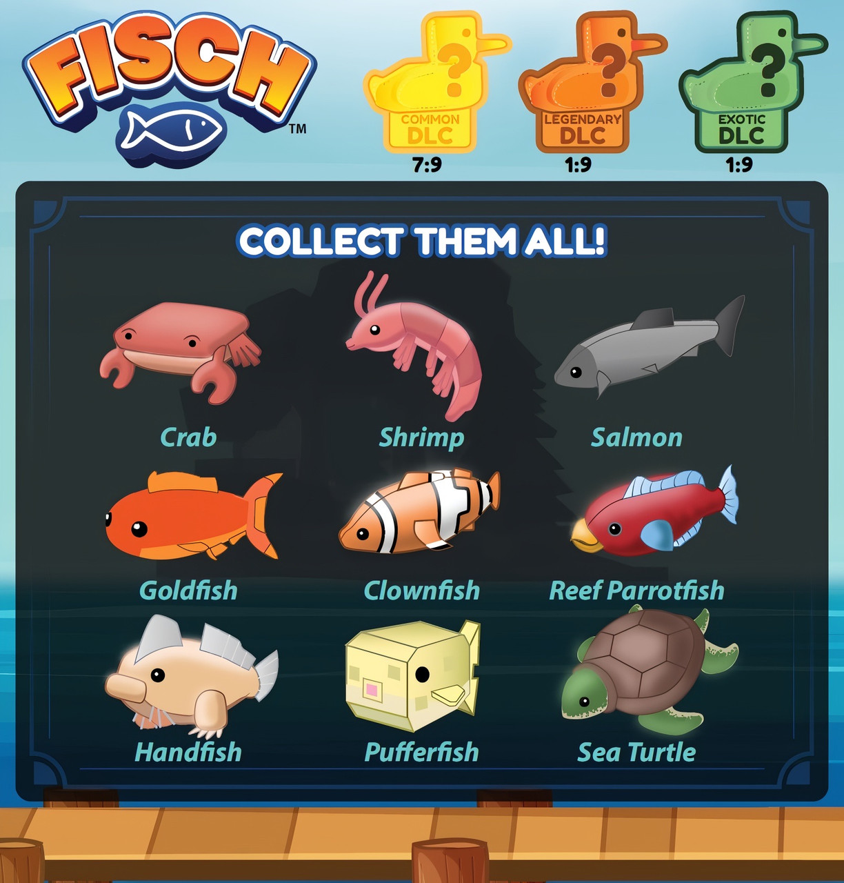 Fisch - 4" Mystery Collectable Plush Blind Box