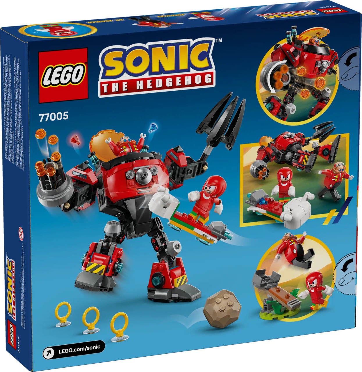 LEGO Sonic The Hedgehog Knuckles vs. Dr. Eggman Egg Crusher Mech 77005