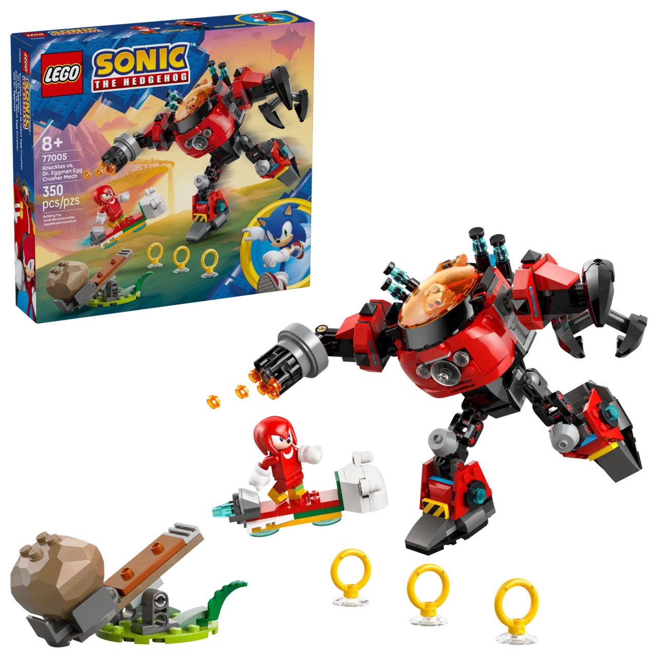 LEGO Sonic The Hedgehog Knuckles vs. Dr. Eggman Egg Crusher Mech 77005