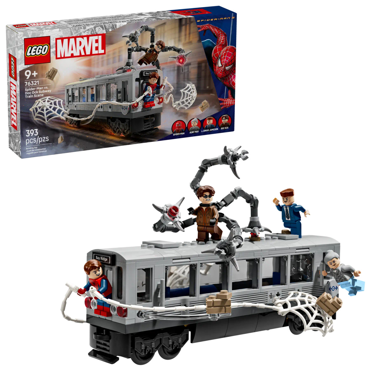 LEGO Marvel Spider-Man vs. Doc Ock Subway Train Scene 76321