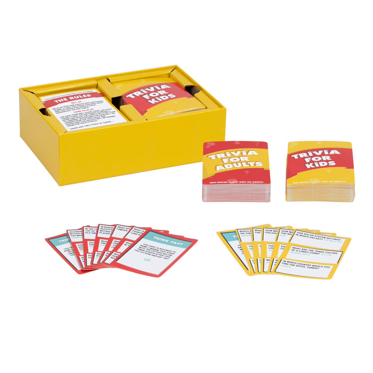 Who Knows More? Kids or Adults - Card Game