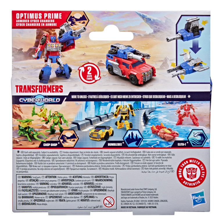 Transformers CYBERWORLD Armoured Cyber Changers 4 inch