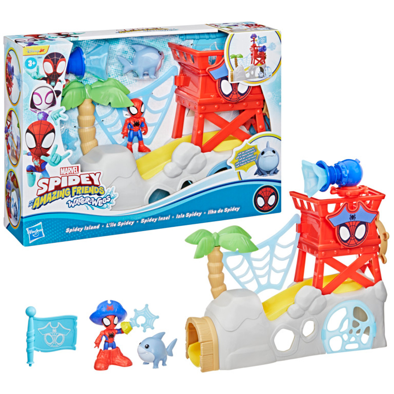 Marvel Spidey and his Amazing Friends Toys WaterWebs Spidey Island