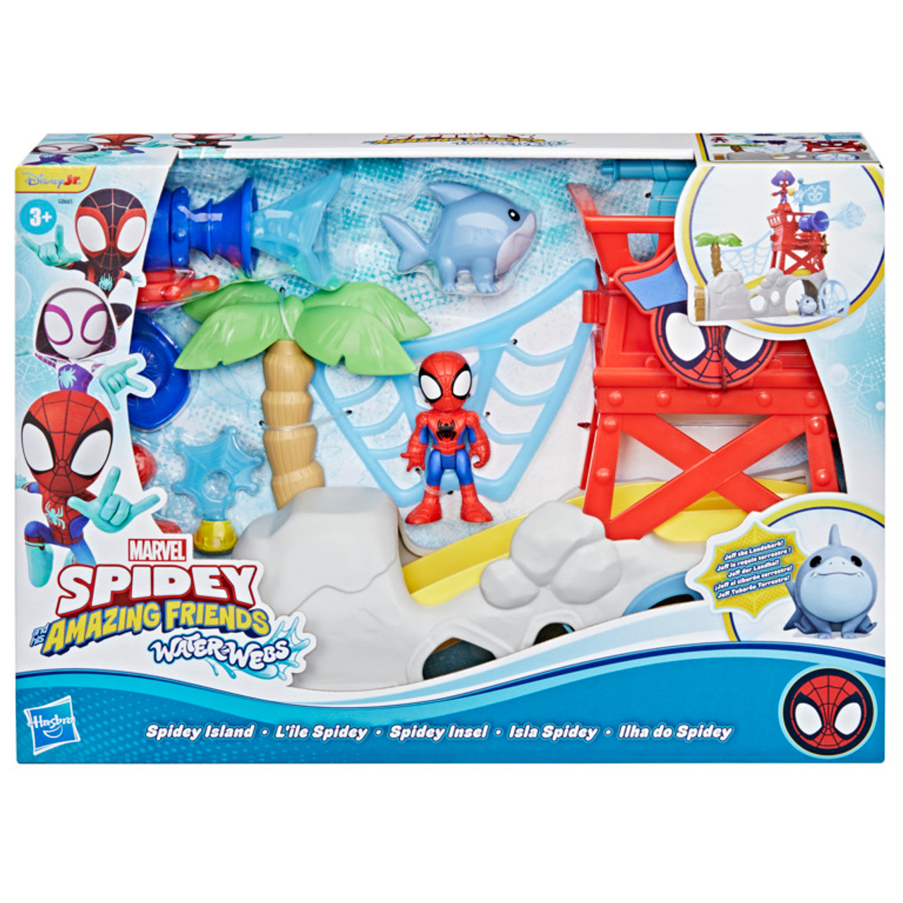 Marvel Spidey and his Amazing Friends Toys WaterWebs Spidey Island