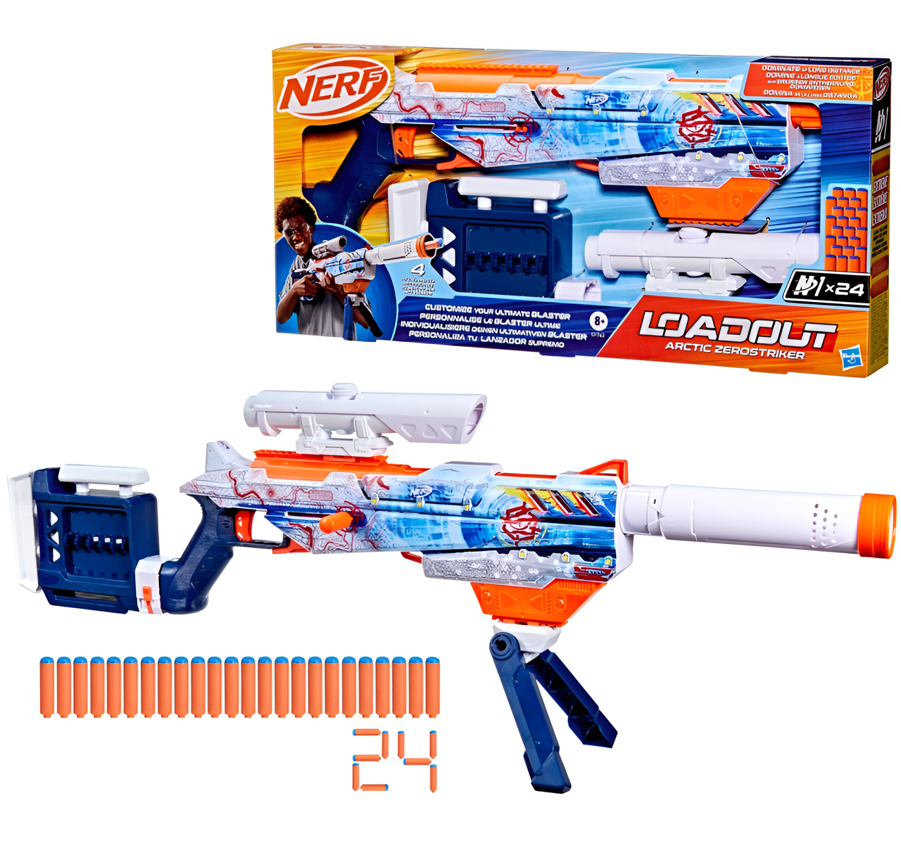 Nerf Loadout Arctic Zerostriker Blaster Nerf Loadout Arctic Zerostriker Blaster
