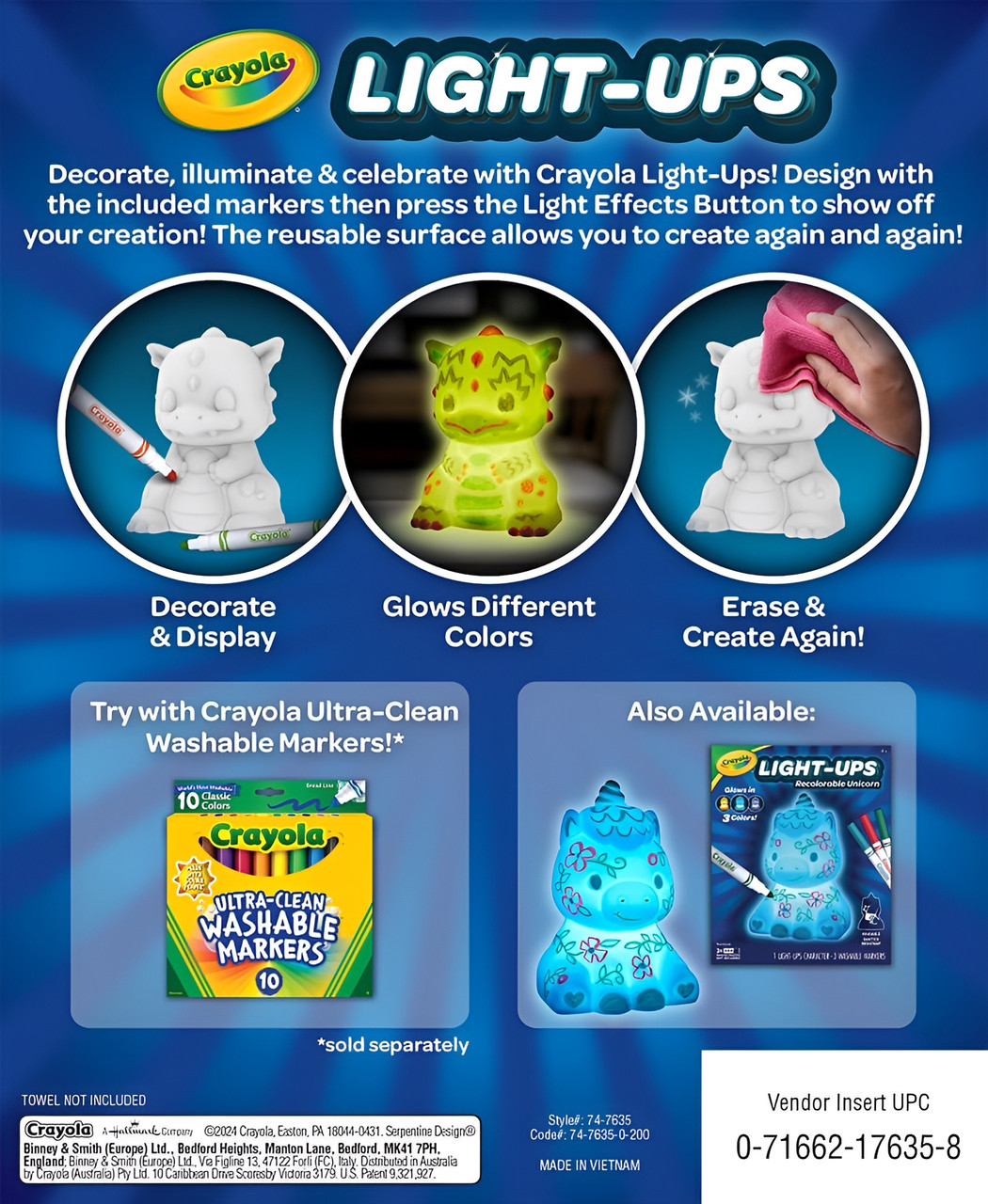 Crayola Light-Ups Recolourable Dragon