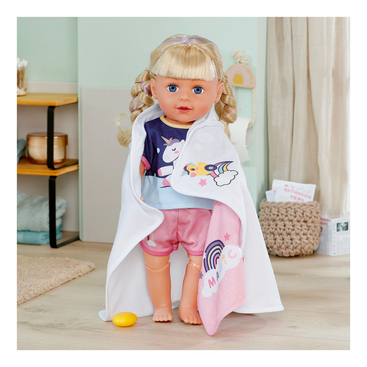 Baby Born Hooded Towel Set Doll Bathing Set