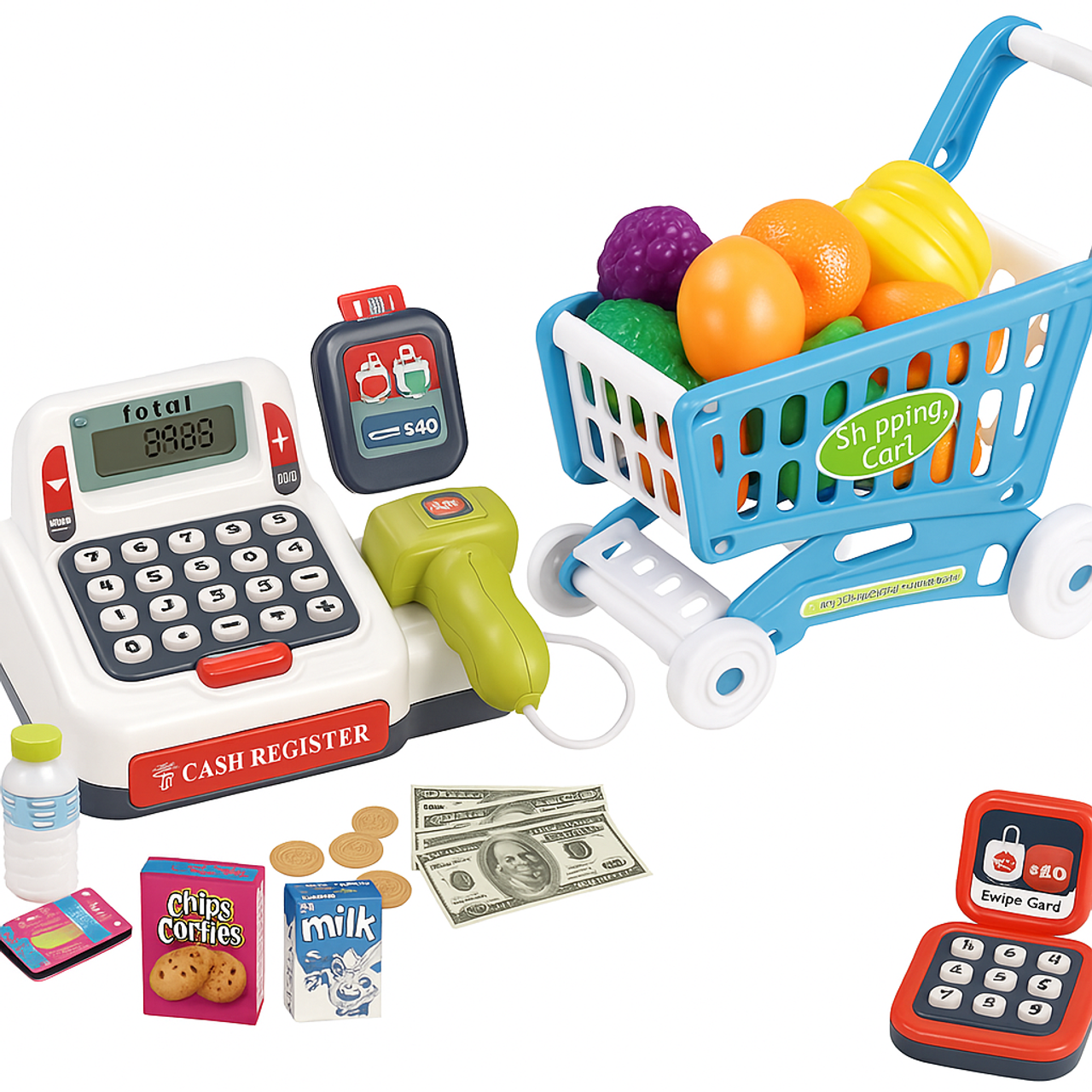 Wonder Co Play - Blue Trolley & Register Set 