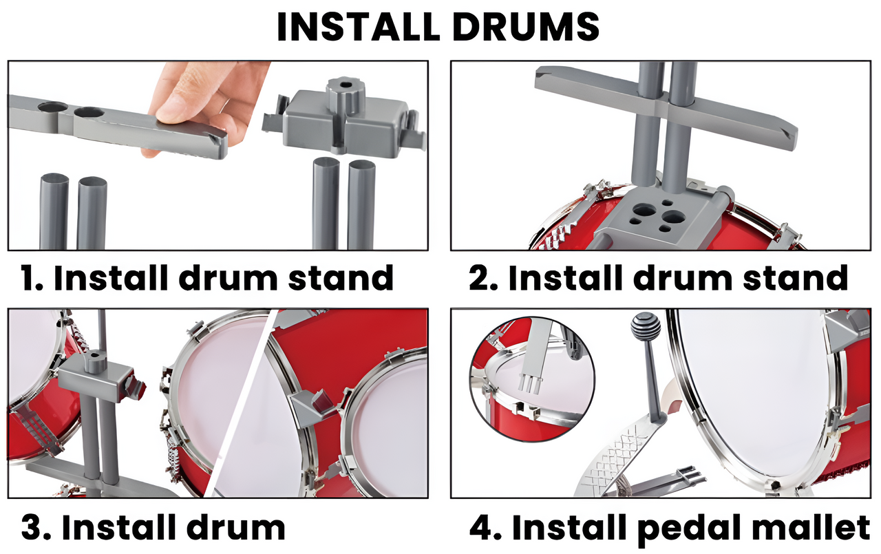 Power Sound Music 8pc Drum Set 
