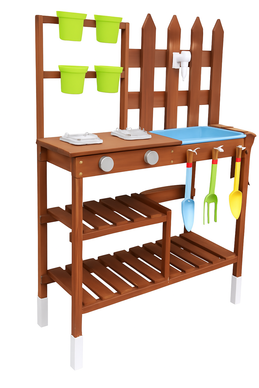 Backyard Blitz Wooden Simple Mud Kitchen  Backyard Blitz Wooden Simple Mud Kitchen