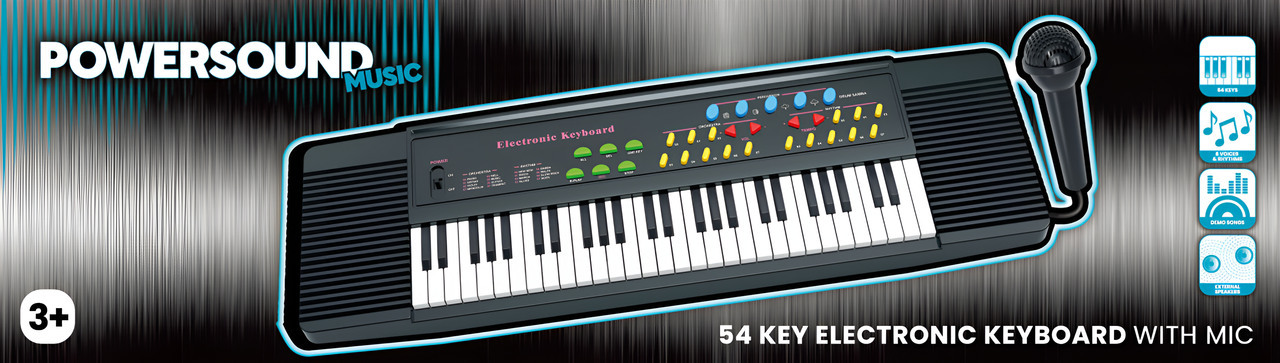 Power Sound Music 54 Key Electronic Keyboard  Power Sound Music 54 Key Electronic Keyboard