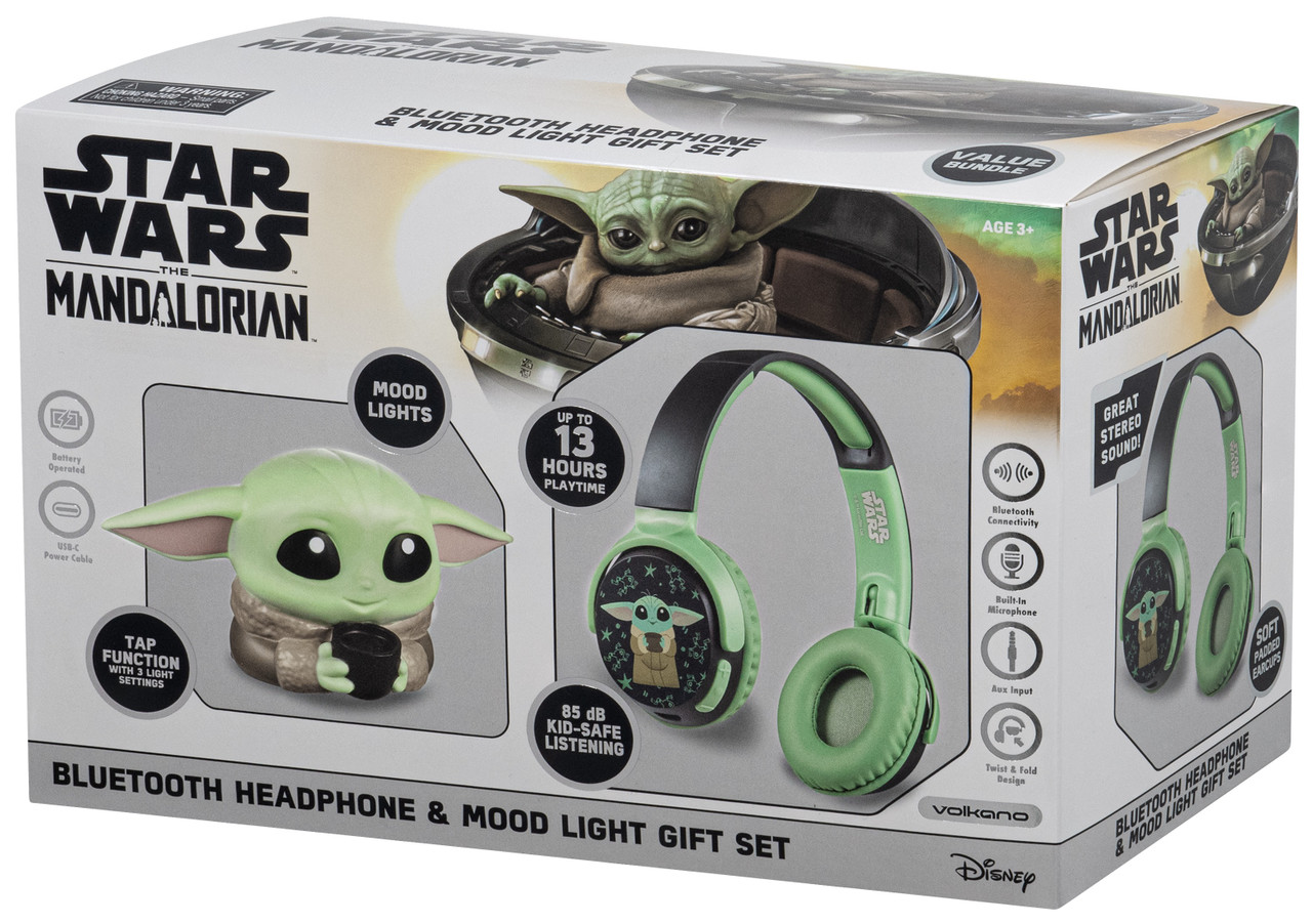 Star Wars - Grogu Bluetooth Headphone and Mood Light Gift Set