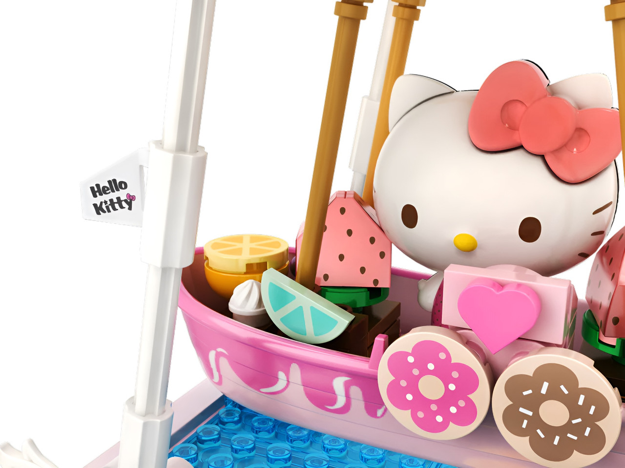 Hello Kitty YuMe Blocks Summer Wunderland Series - Hello Kitty Donut Ship Hello Kitty YuMe Blocks Summer Wunderland Series - Hello Kitty Donut Ship