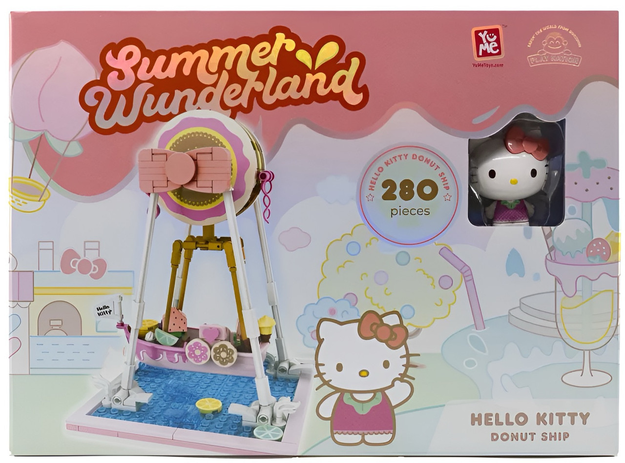 Hello Kitty YuMe Blocks Summer Wunderland Series - Hello Kitty Donut Ship Hello Kitty YuMe Blocks Summer Wunderland Series - Hello Kitty Donut Ship