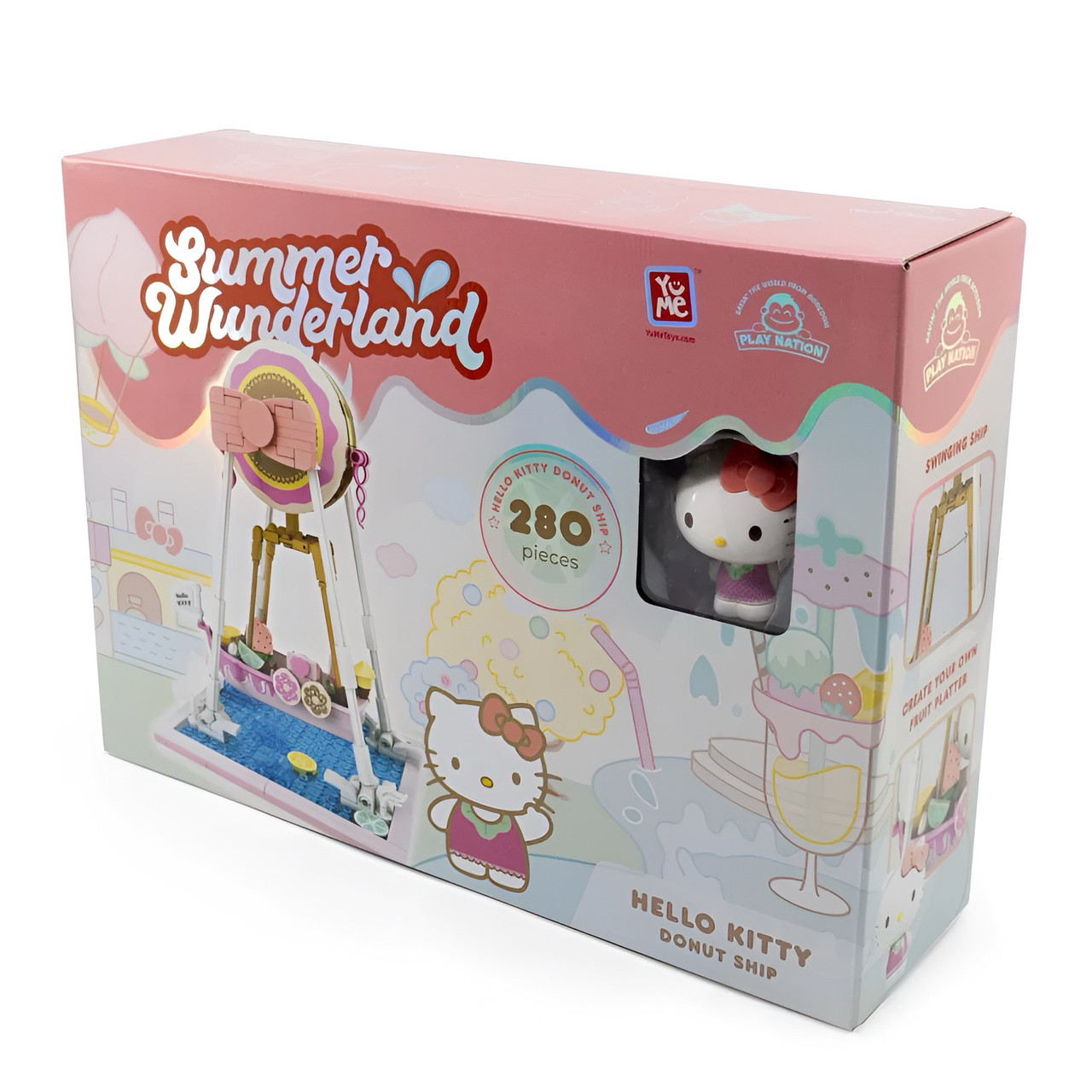 Hello Kitty YuMe Blocks Summer Wunderland Series - Hello Kitty Donut Ship Hello Kitty YuMe Blocks Summer Wunderland Series - Hello Kitty Donut Ship