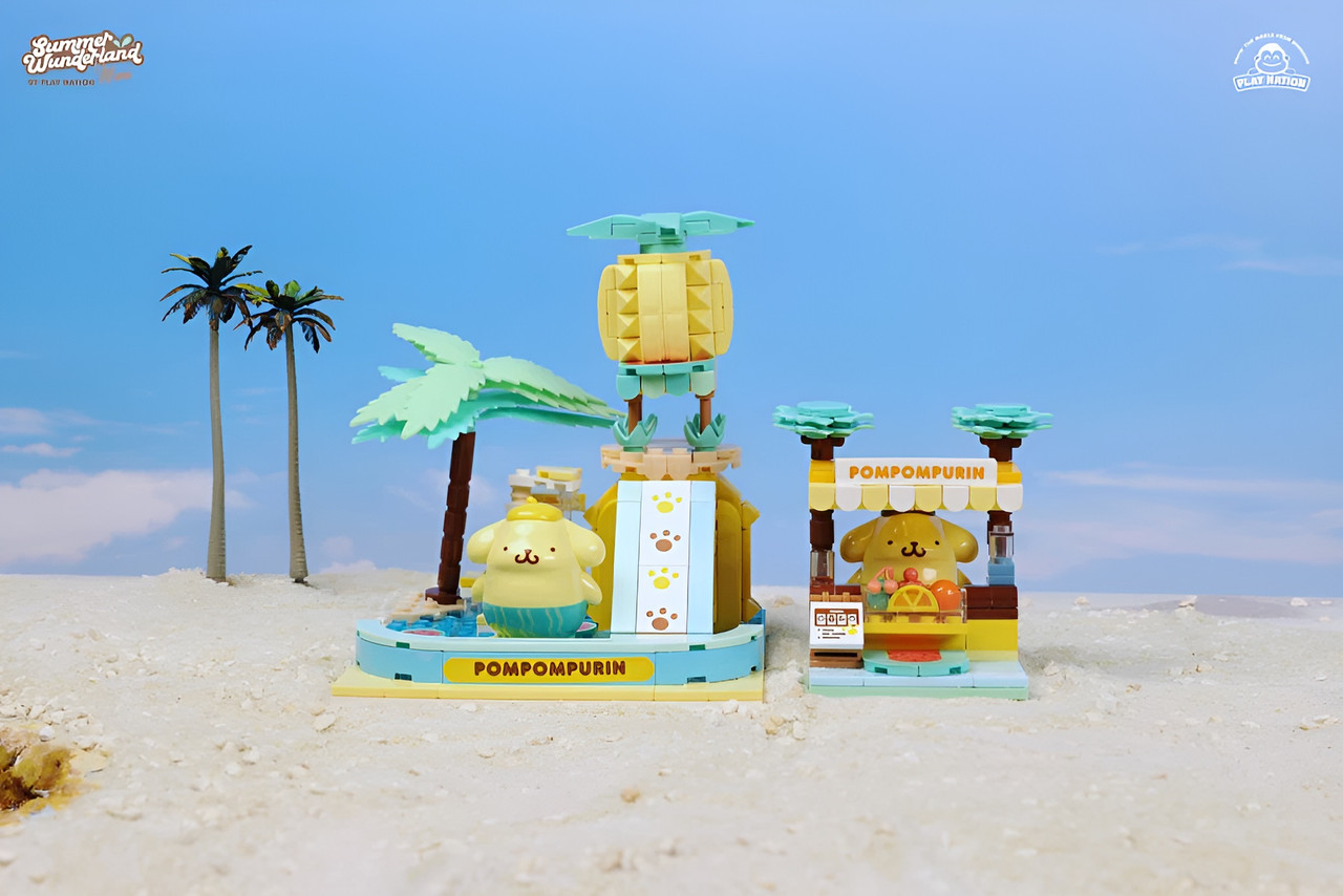Hello Kitty YuMe Blocks Summer Wunderland Series - Pompompurin Water Slide