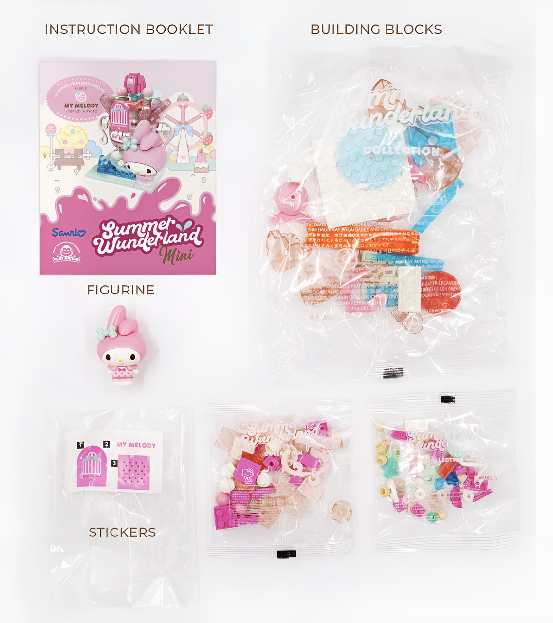 Hello Kitty YuMe Blocks Summer Wunderland Mini Series Hello Kitty YuMe Blocks Summer Wunderland Mini Series