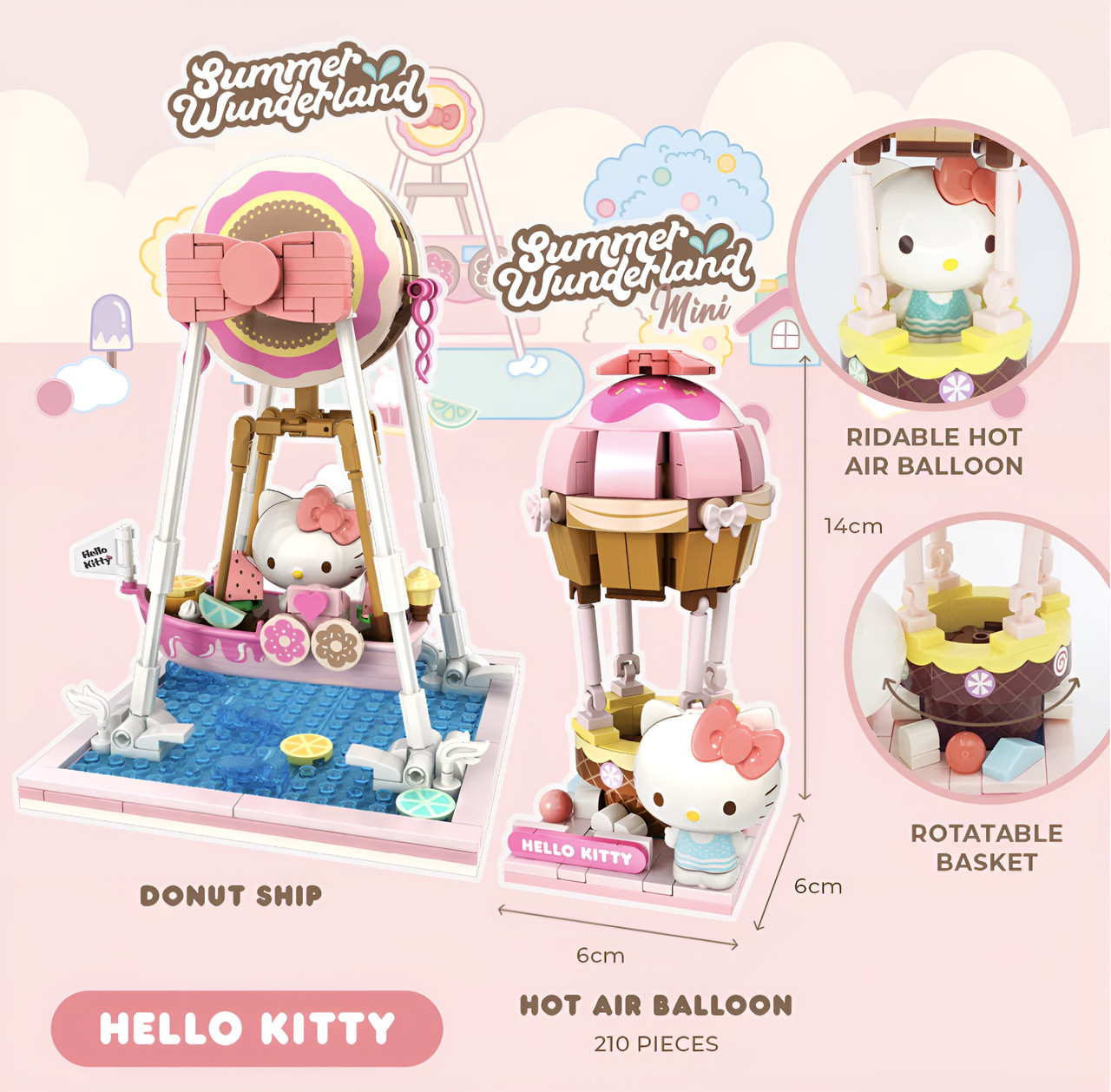 Hello Kitty YuMe Blocks Summer Wunderland Mini Series Hello Kitty YuMe Blocks Summer Wunderland Mini Series