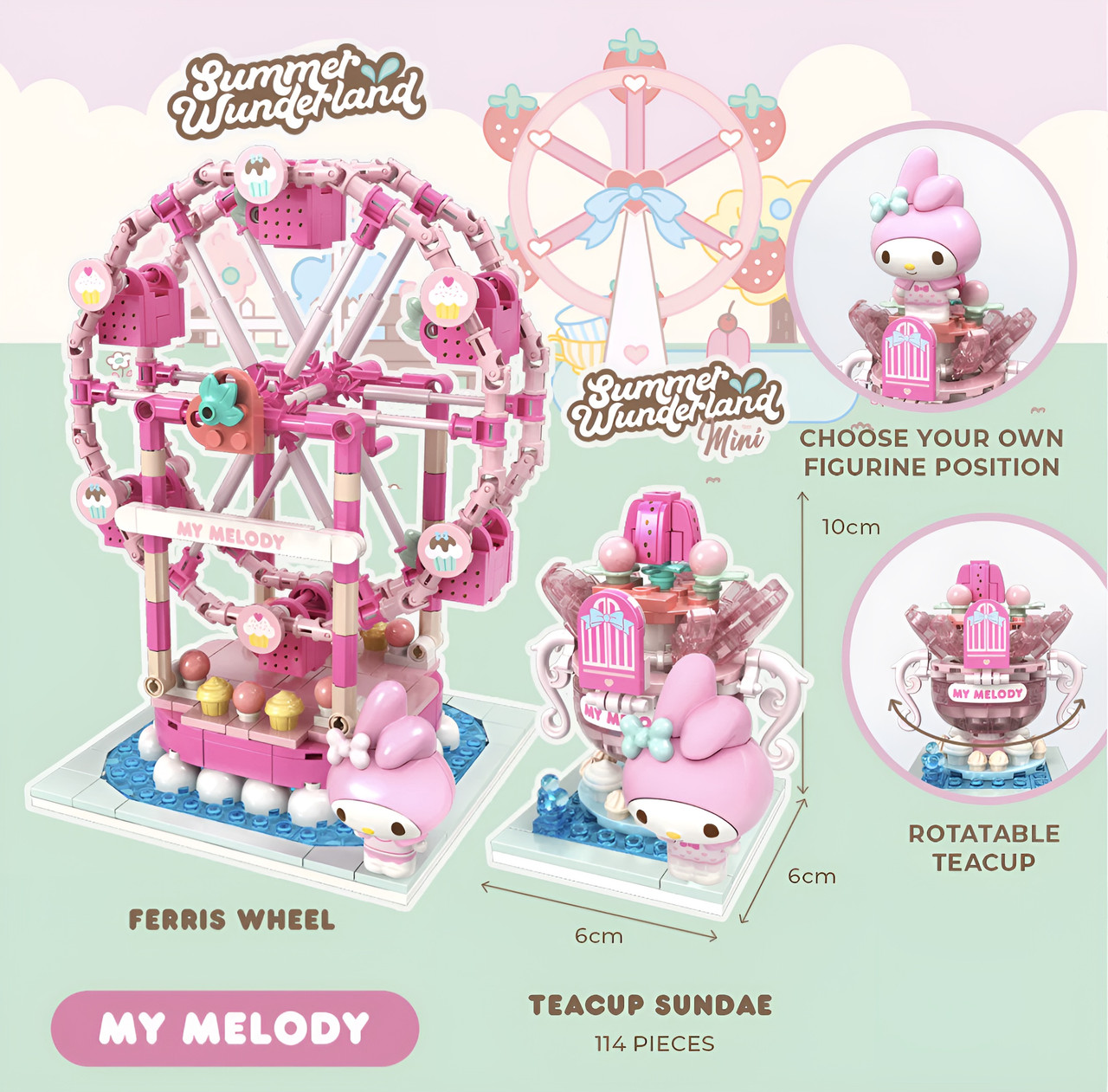 Hello Kitty YuMe Blocks Summer Wunderland Mini Series Hello Kitty YuMe Blocks Summer Wunderland Mini Series