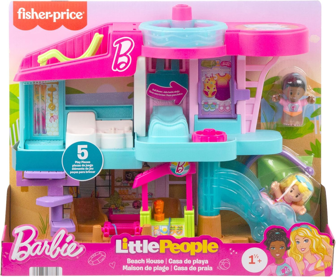 Fisher-Price Little People Barbie Beach House Playset