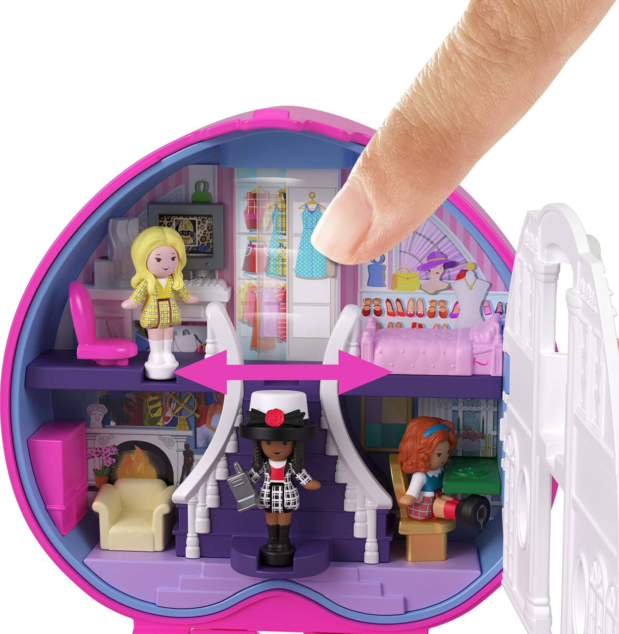 Polly Pocket Micro Dolls And Playset Collector Clueless Compact Polly Pocket Micro Dolls And Playset Collector Clueless Compact