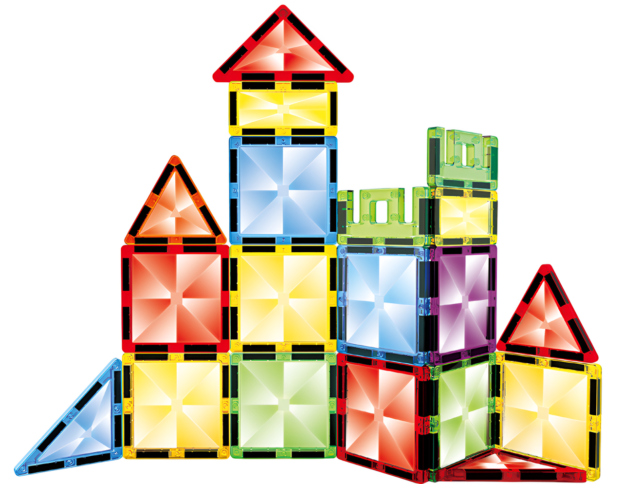 Wondermags Magnetic Tiles Cottage & Bridge 47pcs