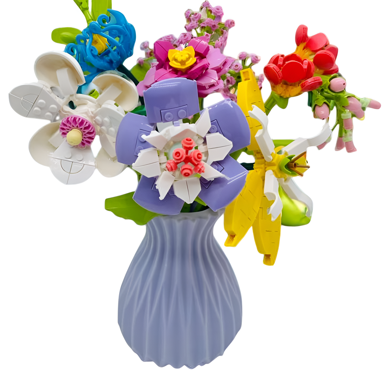 Flower Love Blue Vase Large Bouquet 109pcs Flower Love Blue Vase Large Bouquet 109pcs