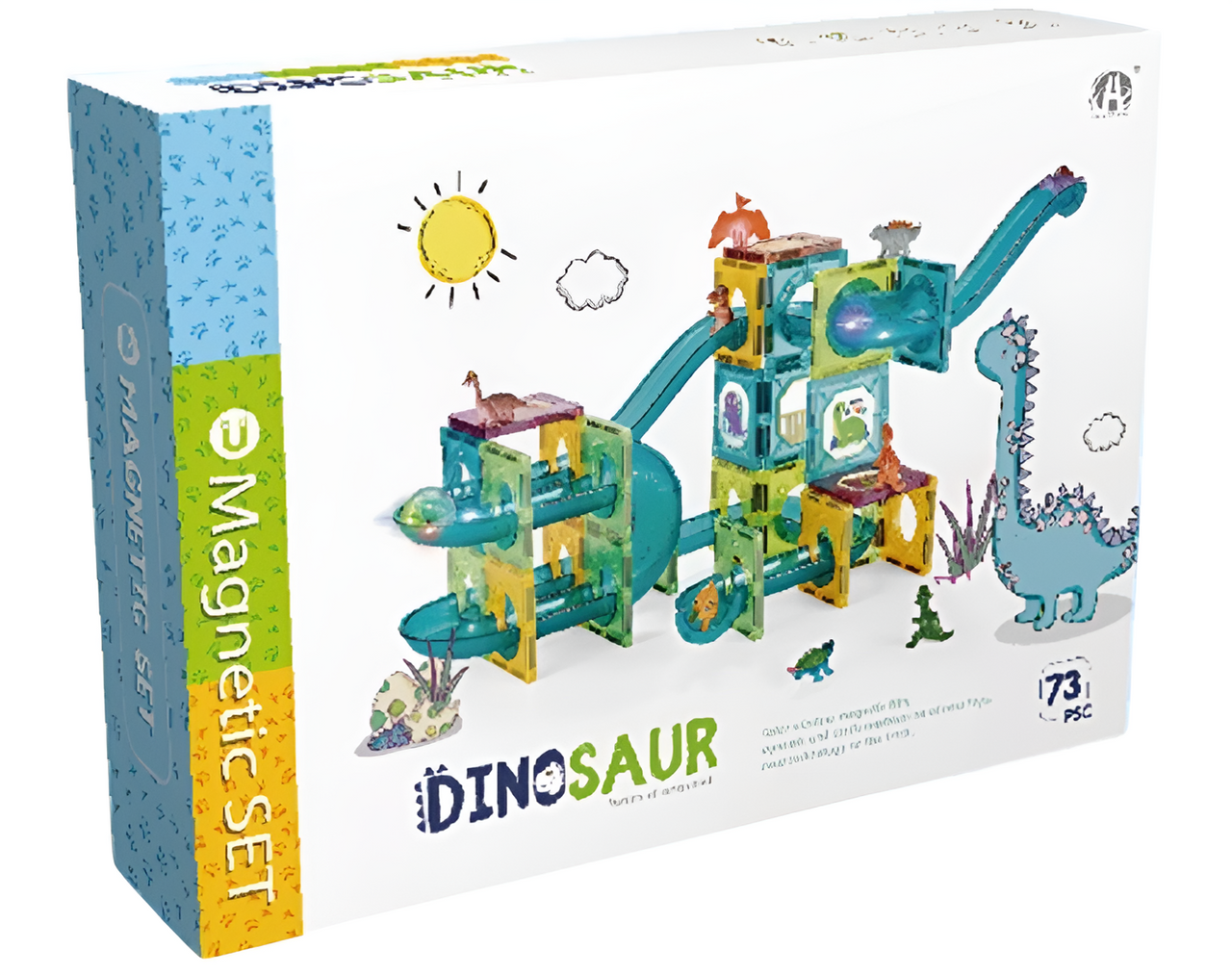 Wondermags Magnetic Tiles Dino Marble Run 73pcs Wondermags Magnetic Tiles Dino Marble Run 73pcs
