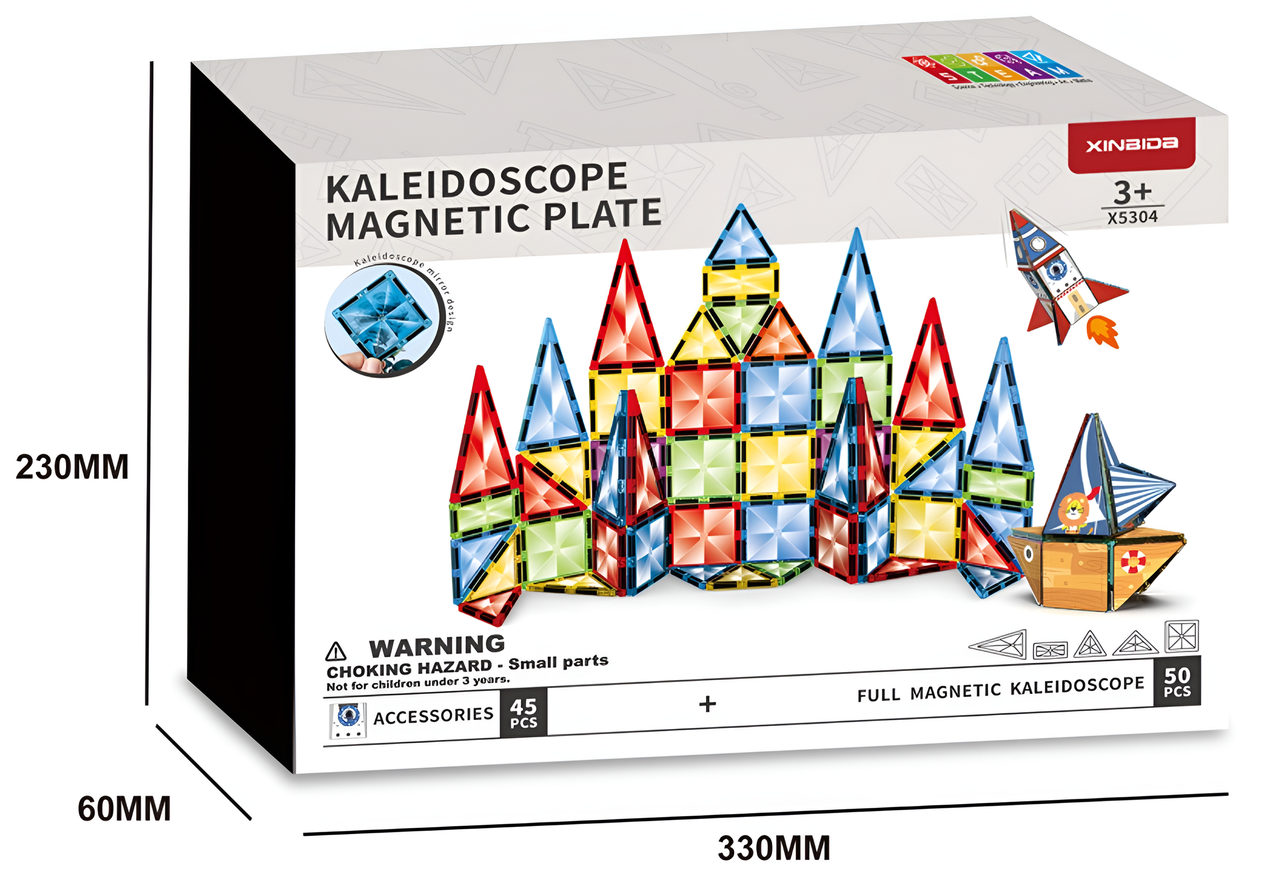 Wondermags Magnetic Tiles Space Ship Set 95pcs