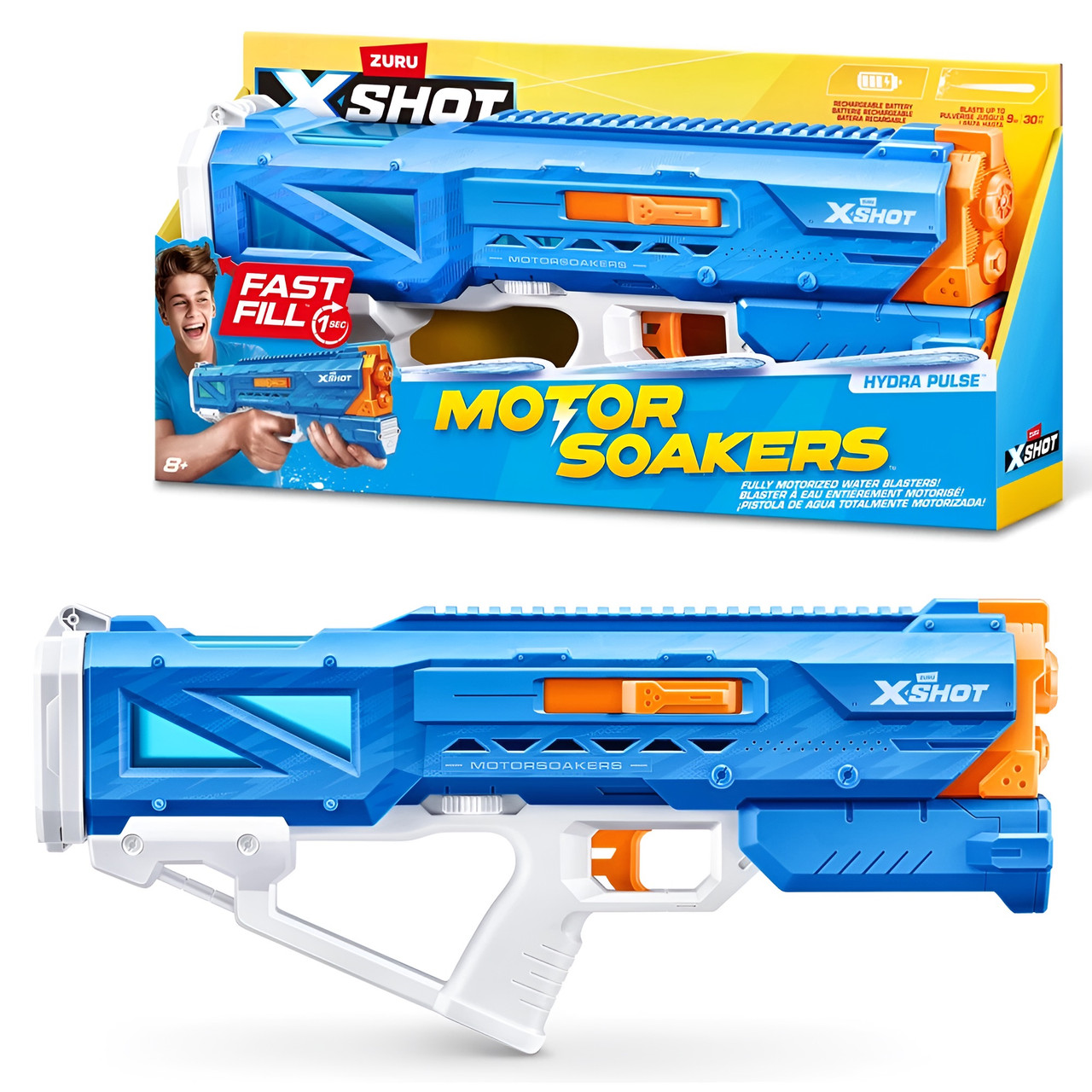 X-Shot Water Hydra Pulse Motor Soakers Fast-Fill Blaster