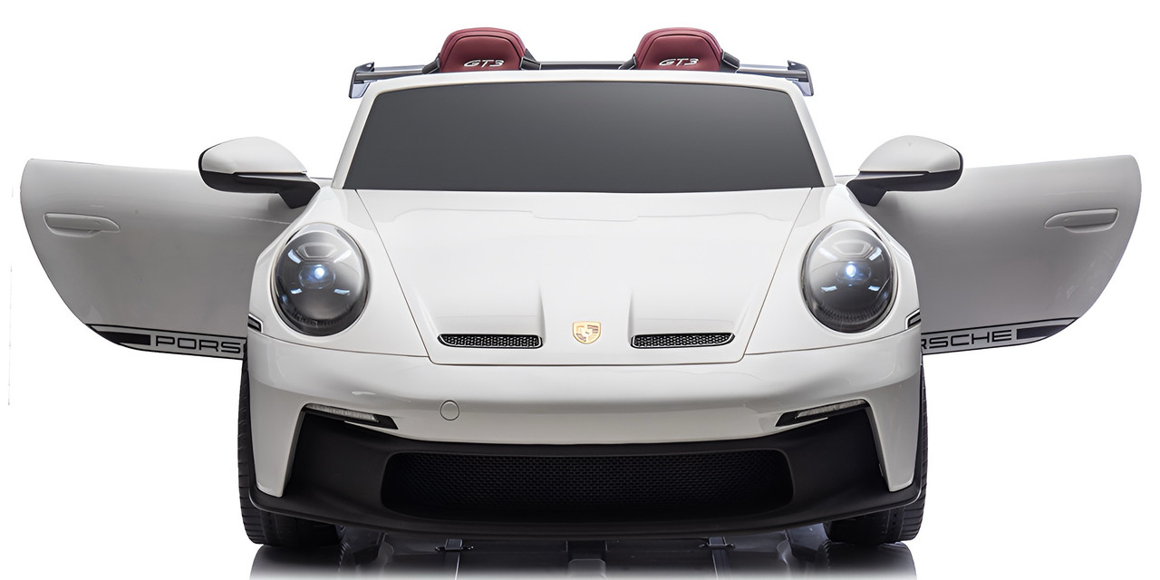 12V Licensed Porsche 911 GT3 Two-Seater Electric Ride-On Car - White
